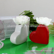 2014 populares en forma de corazón de porcelana difusor de fragancia con la flor seca P-005